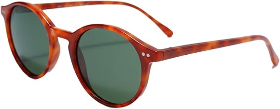 Vintage Small Round Sunglasses for Women Men.Stylish Polarized UV400 Colored Lens.Tinted Sun Glasses.Classic Sunnies