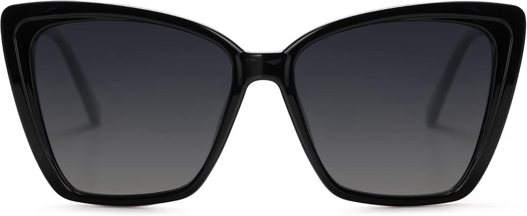 Trendy Polarized Sunglasses For Women Retro Womens Oversized Square Cat Eye Sun Glasses UV Protection SJ2206