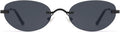 Retro Small Oval Sunglasses Womens Trendy Rimless Sun Glasses Vintage Narrow Shades SJ1242