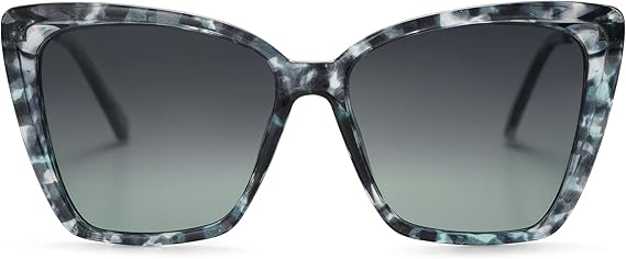 Trendy Polarized Sunglasses For Women Retro Womens Oversized Square Cat Eye Sun Glasses UV Protection SJ2206