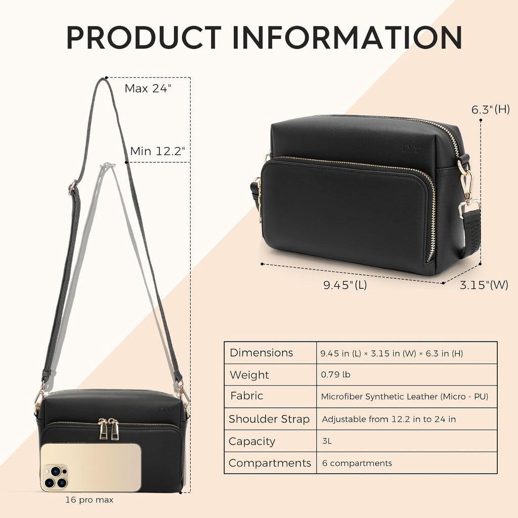 Small Crossbody Bags for Women Vegan Leather Crossbody Purses for Women Travel with Adjustable Shoulder Strap