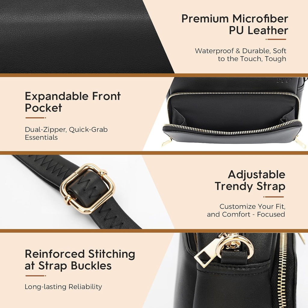 Small Crossbody Bags for Women Vegan Leather Crossbody Purses for Women Travel with Adjustable Shoulder Strap