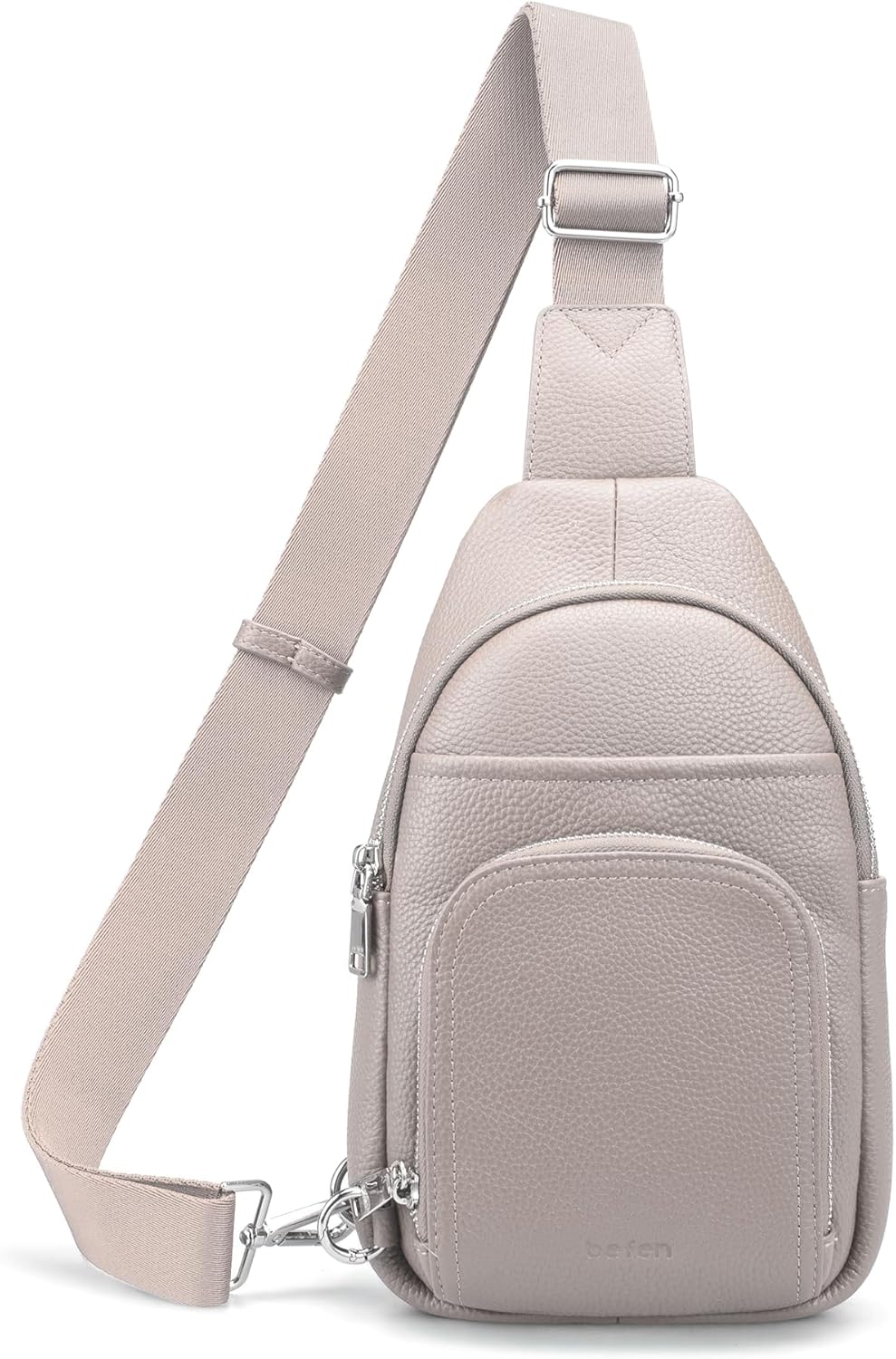 Genuine Leather Small Crossbody Sling Bags for Women Anti-Theft Fanny Packs Chest Bags Purse with Built in RFID Wallet