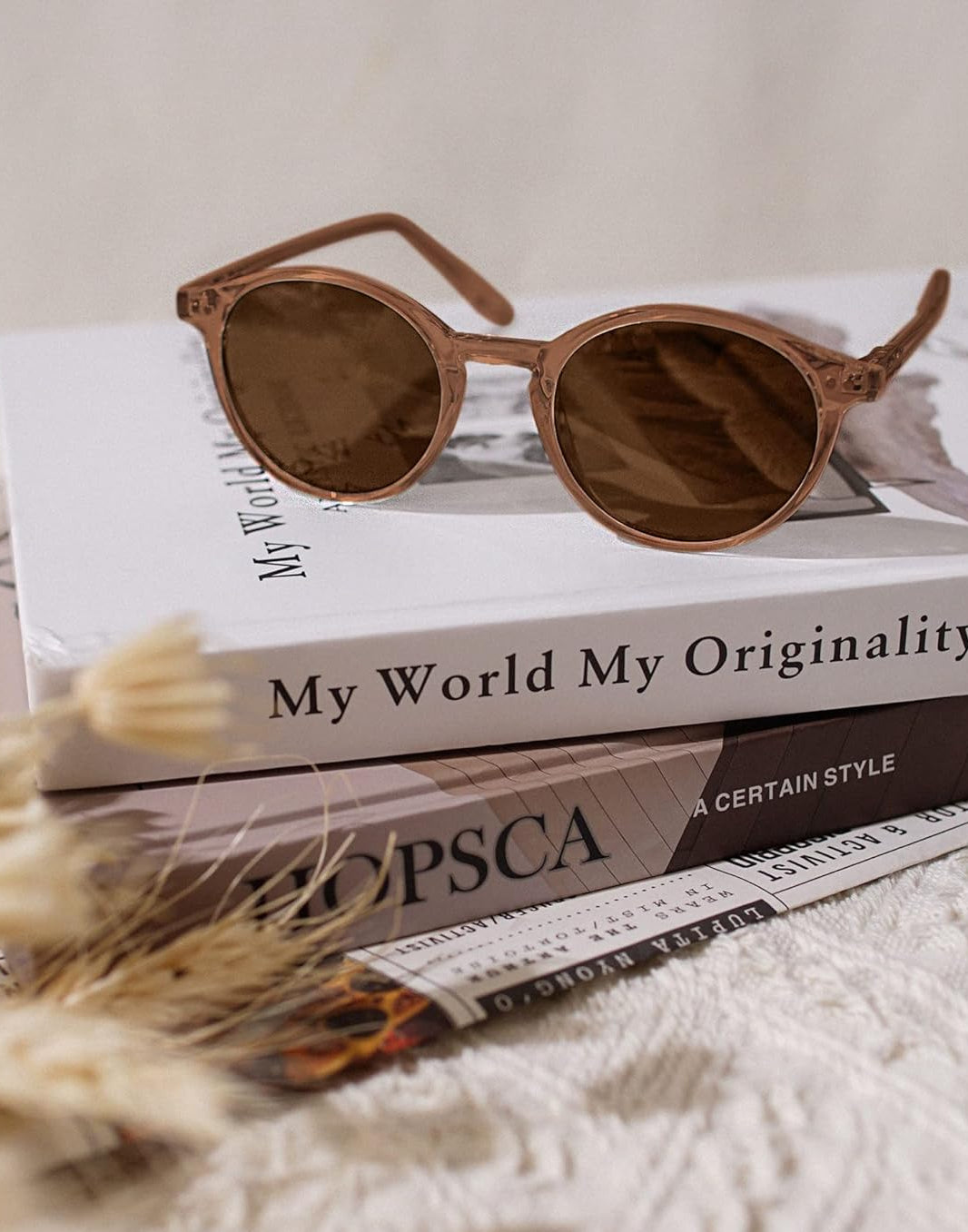 Vintage Small Round Sunglasses for Women Men.Stylish Polarized UV400 Colored Lens.Tinted Sun Glasses.Classic Sunnies