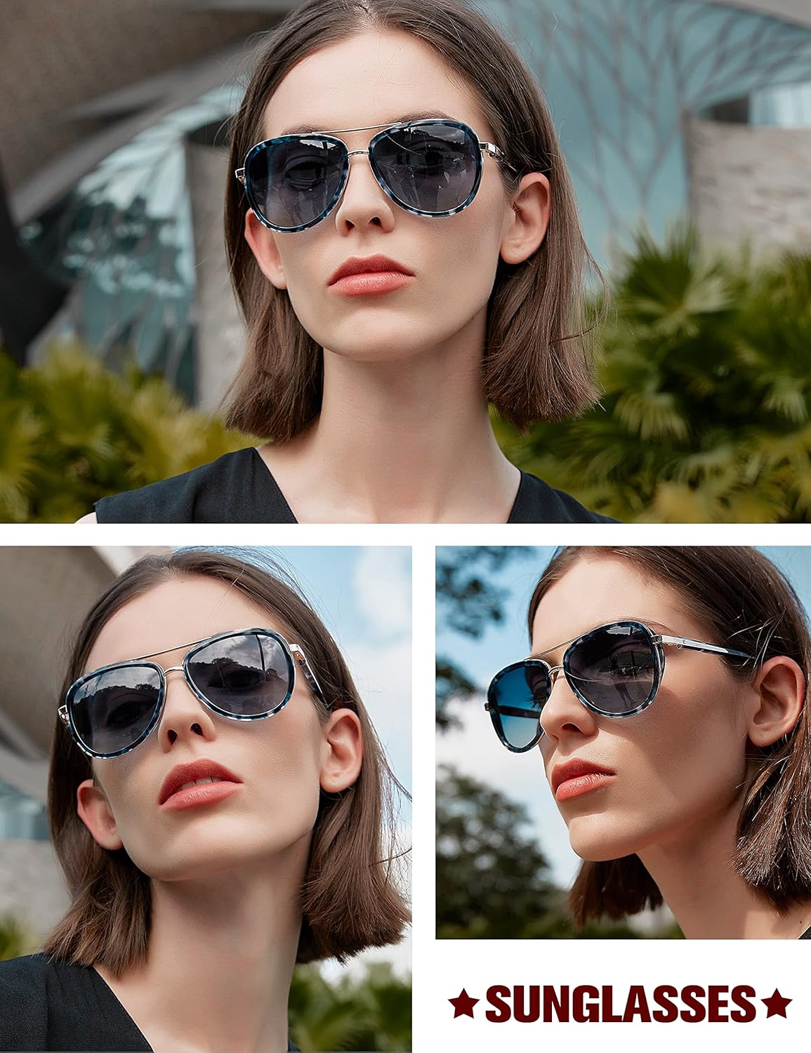 Polarized Sunglasses for Womens Retro Mirrored