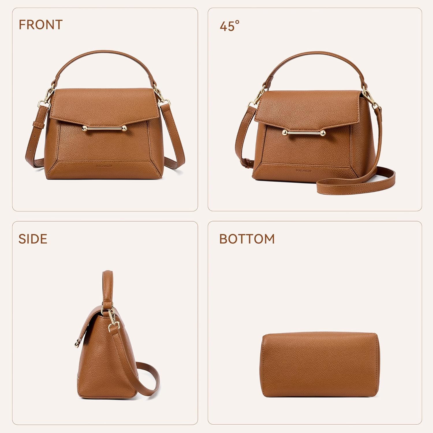 Crossbody Bags for Women Vegan Leather Small Purse with Top Handle Shoulder Handbags for Everyday Use