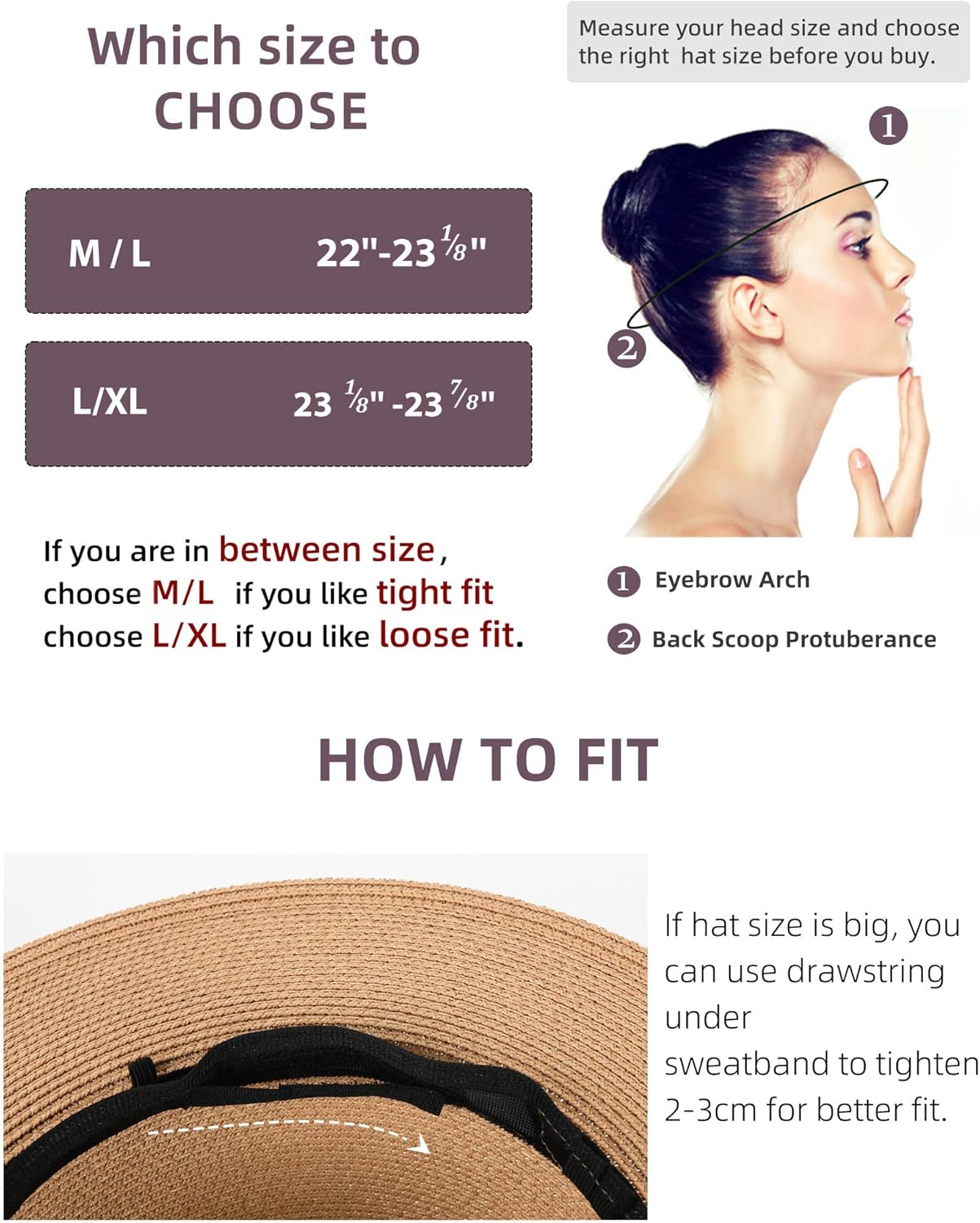 Womens Mens Wide Brim Straw Panama Hat Fedora Summer Beach Sun Hats UPF Straw Hat for Women
