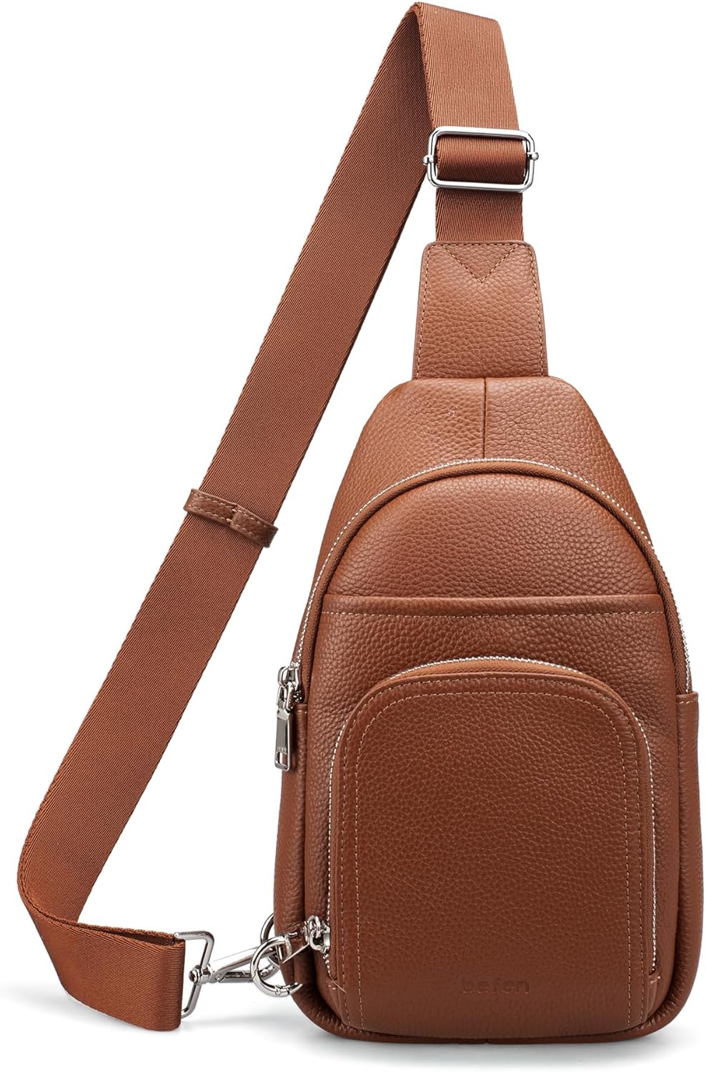 Genuine Leather Small Crossbody Sling Bags for Women Anti-Theft Fanny Packs Chest Bags Purse with Built in RFID Wallet